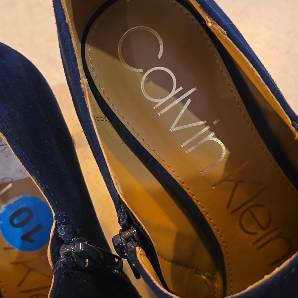 Calvin Klein Faux Suede Heels - Picture 2 of 9